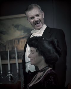 Greg Campbell's performance as Arthur Birling (seen here with his onstage wife, played by Elana Post) in the gripping mystery thriller An Inspector Calls, now playing at the Classic Theatre Festival in Perth (54 Beckwith Street East) has won praise from some of Canada's top theatre reviewers. The show runs until September 11, with tickets at www.classictheatre.ca or 1-877-283-1283. (Photo: Jean-Denis Labelle)