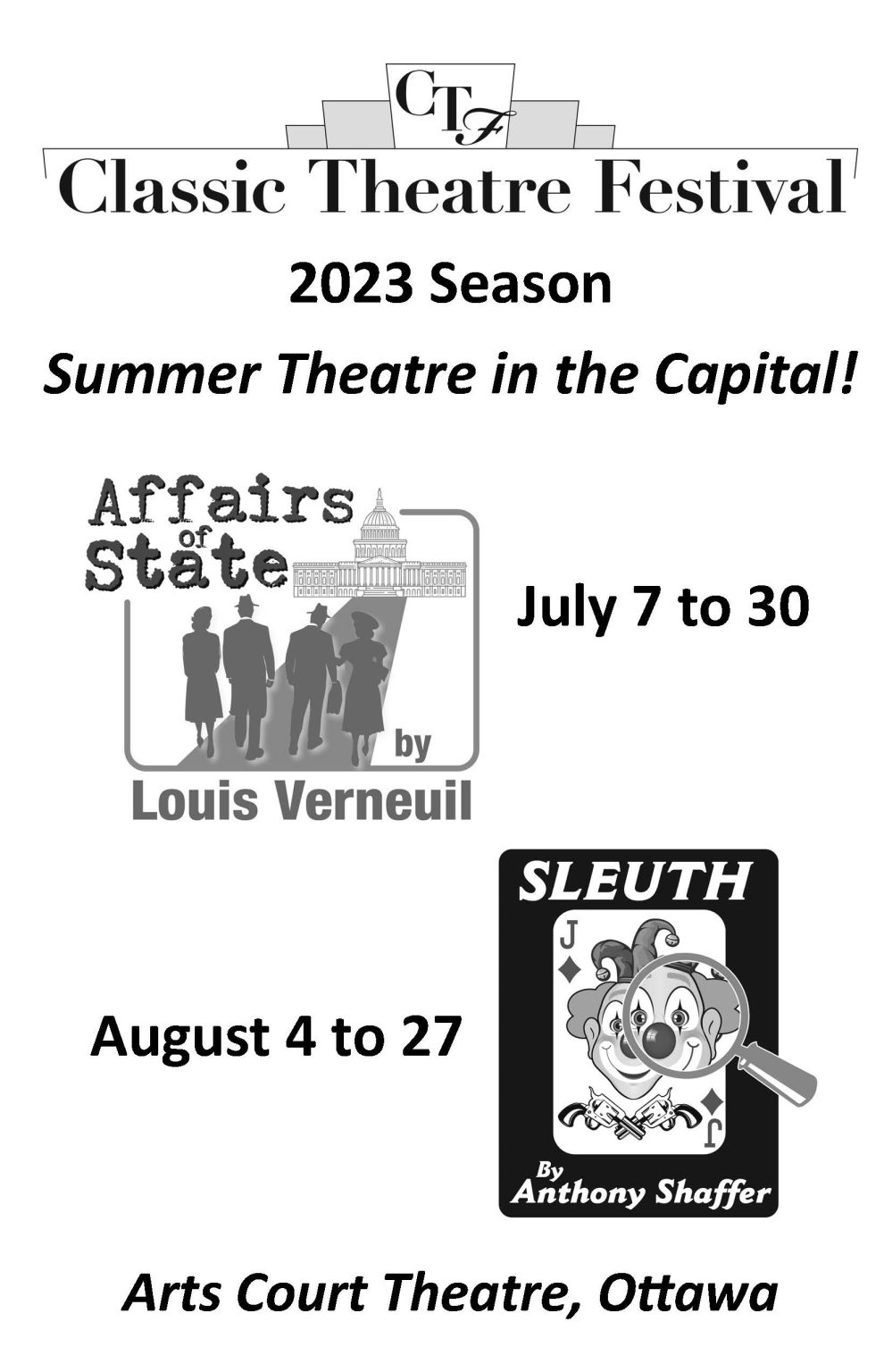 Classic Theatre Festival 2023 Program_1 • Classic Theatre Festival